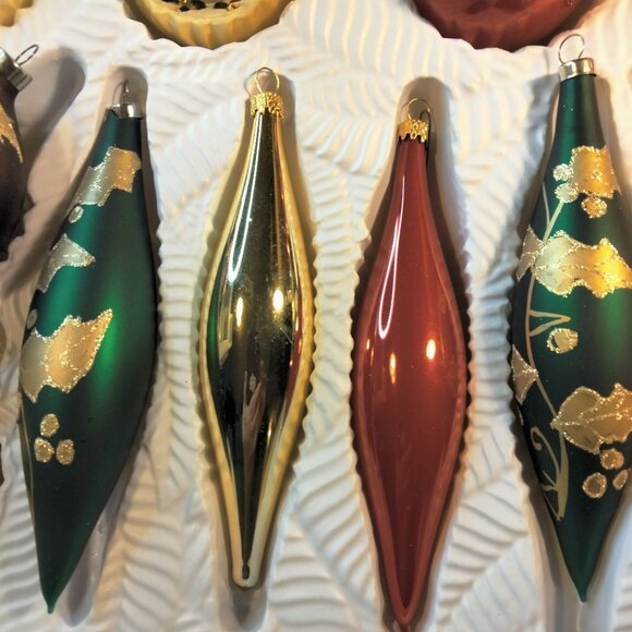 Bradford Handcrafted Glass Glitter Christmas Ornaments lot 16 - Picture 3 of 10